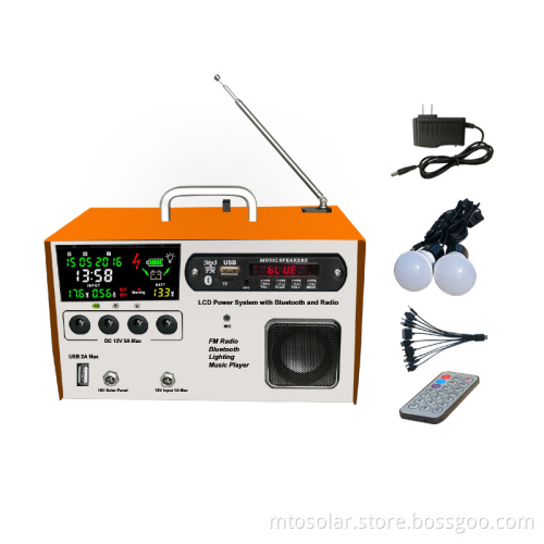 mini solar lighting system with LCD screen